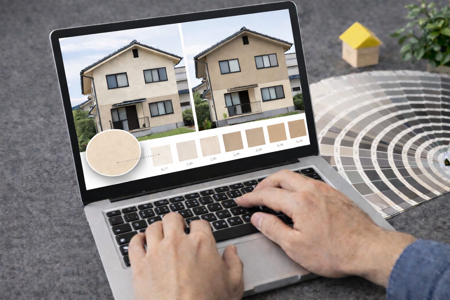 外壁塗装カラーシミュレーションのイメージ