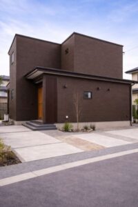 ブラウンの外壁施工イメージ