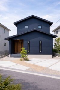 ネイビーの外壁施工イメージ